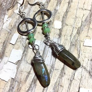 Labradorite earrings Hand crafted